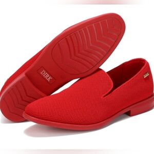 Dirk Red Dress Shoes Men Sz 9 Tuxedo Shoes Slip-On Loafer Casual Oxford ( NWOT)